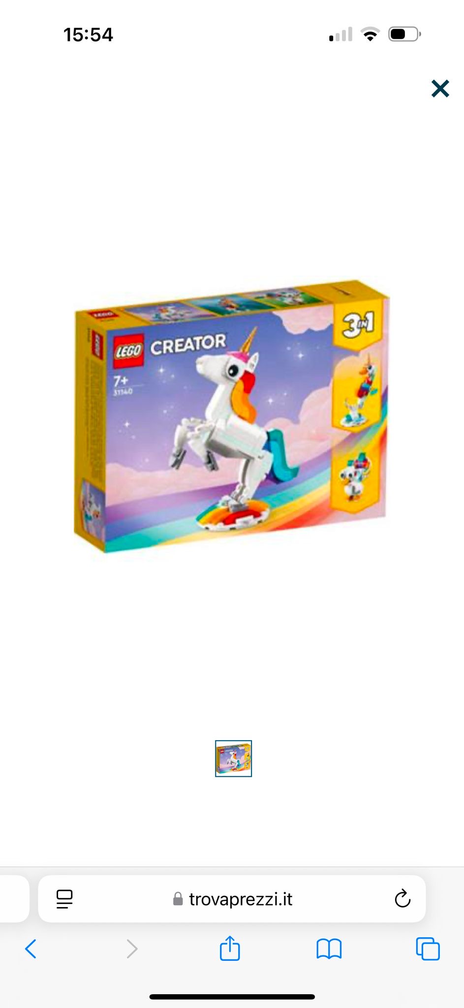 Lego creator unicorno 31140