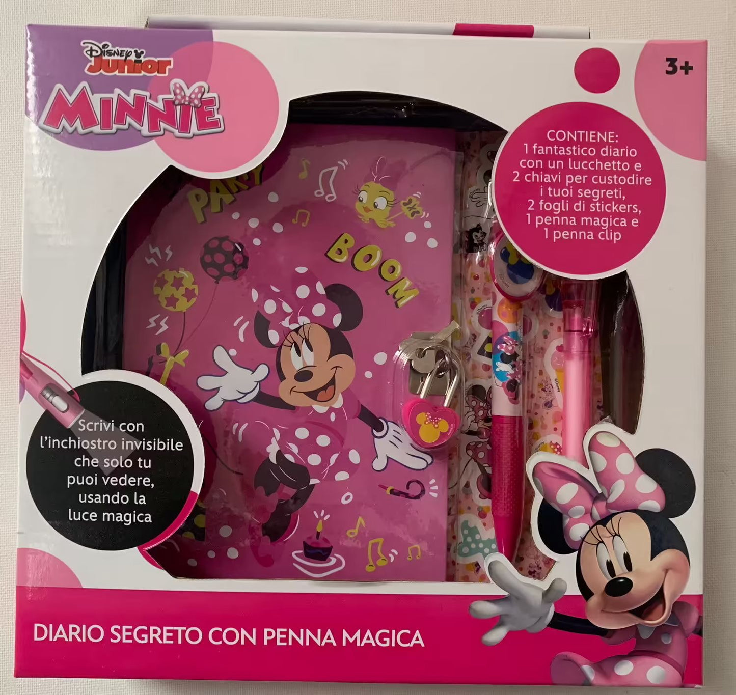 Diario segreto con lucchetto minnie Disney