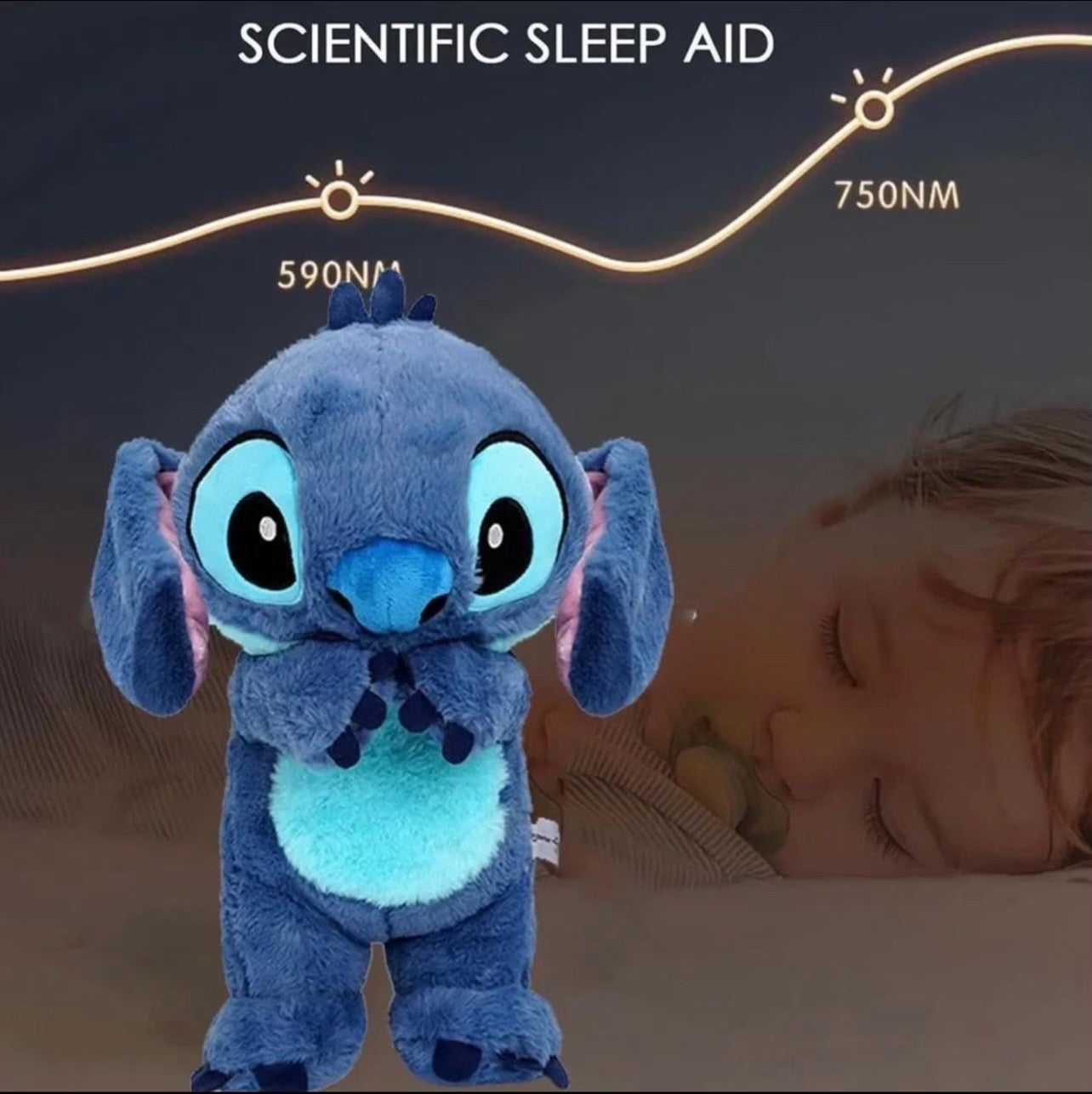 Peluche stitch che respira