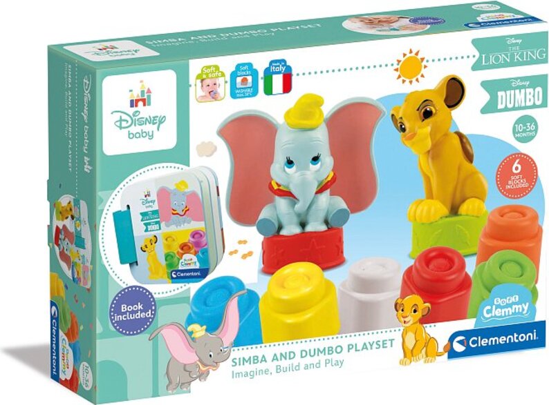 Disney baby-Simba and dumbo playset-costruzioni morbide